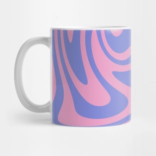 Cute Retro Pink and Purple Abstract 70s Mug